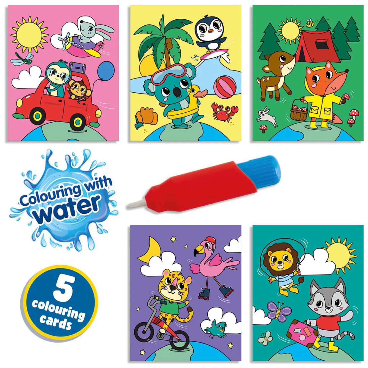 SES Kleuren met Water Kleurboek - Op Reis