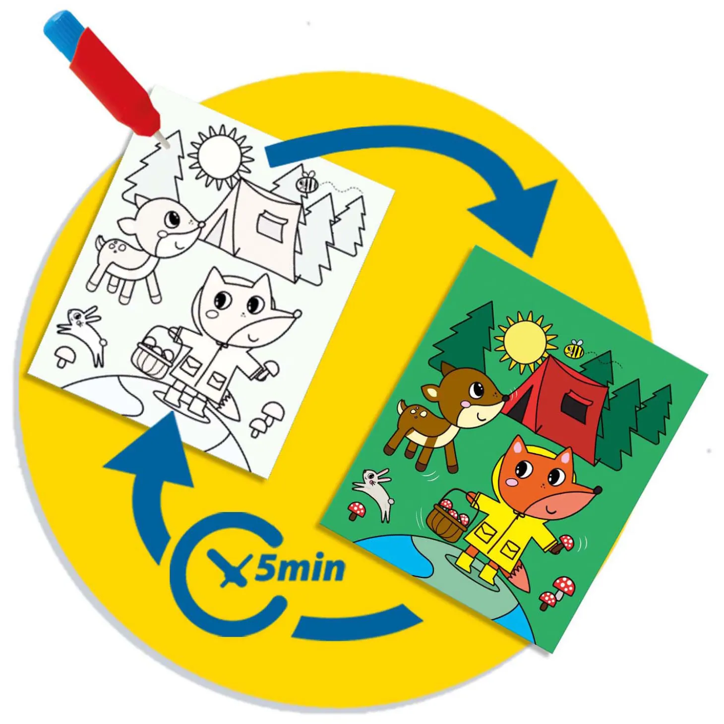 SES Kleuren met Water Kleurboek - Op Reis