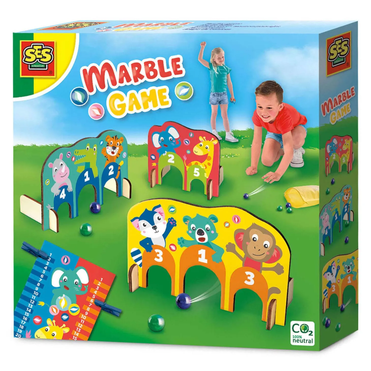 SES Knikkerspel - Houten Poortjes