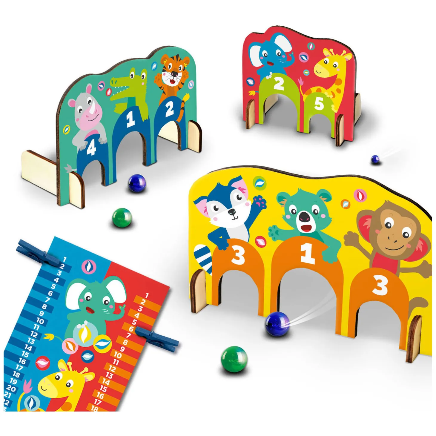 SES Knikkerspel - Houten Poortjes