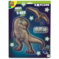 SES Mega Glowing T-Rex World Muurstickers