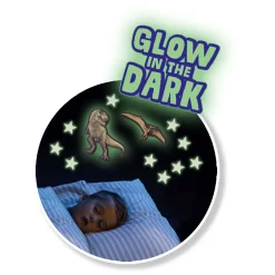 SES Mega Glowing T-Rex World Muurstickers