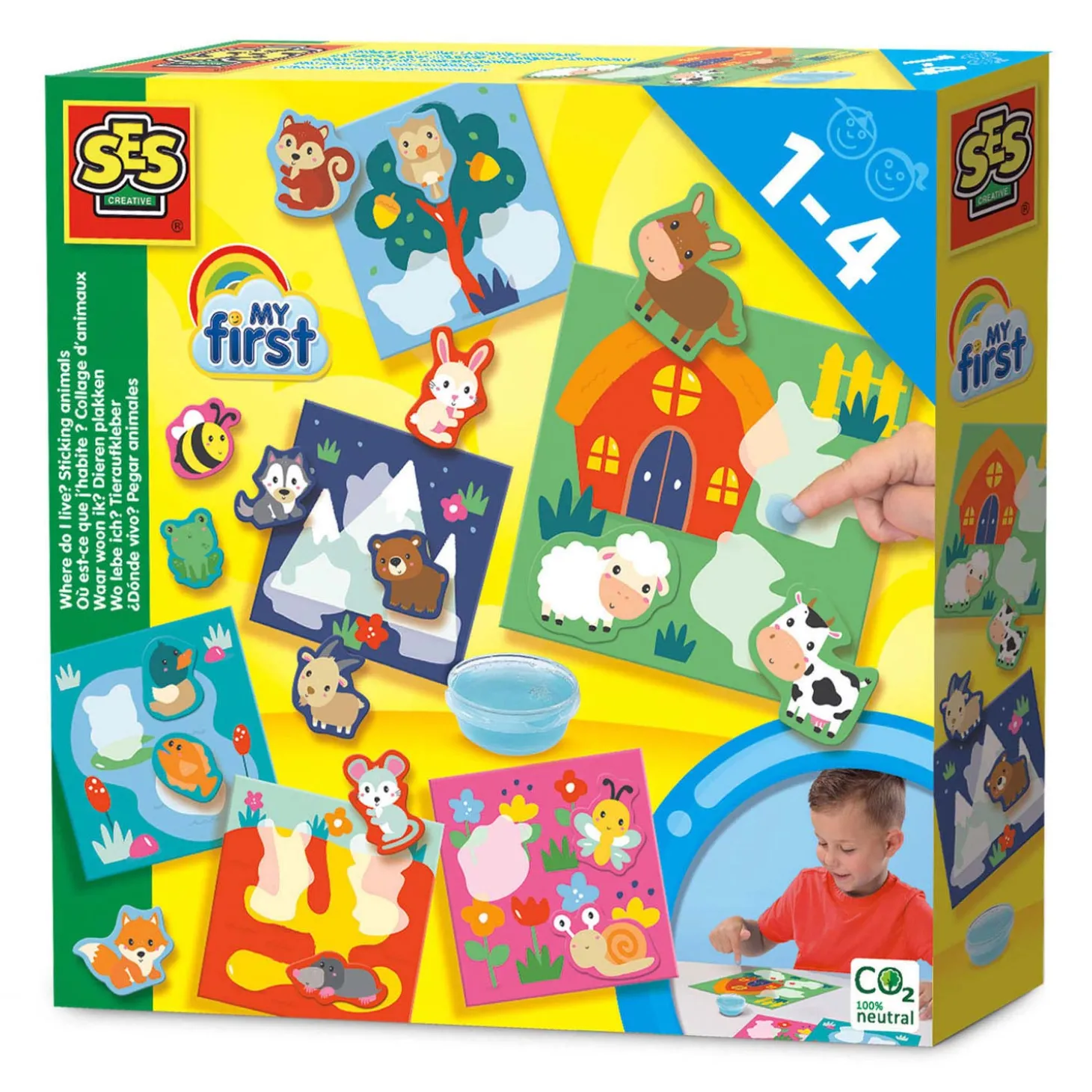 SES My First My First - Waar Woon Ik? Dieren Plakken