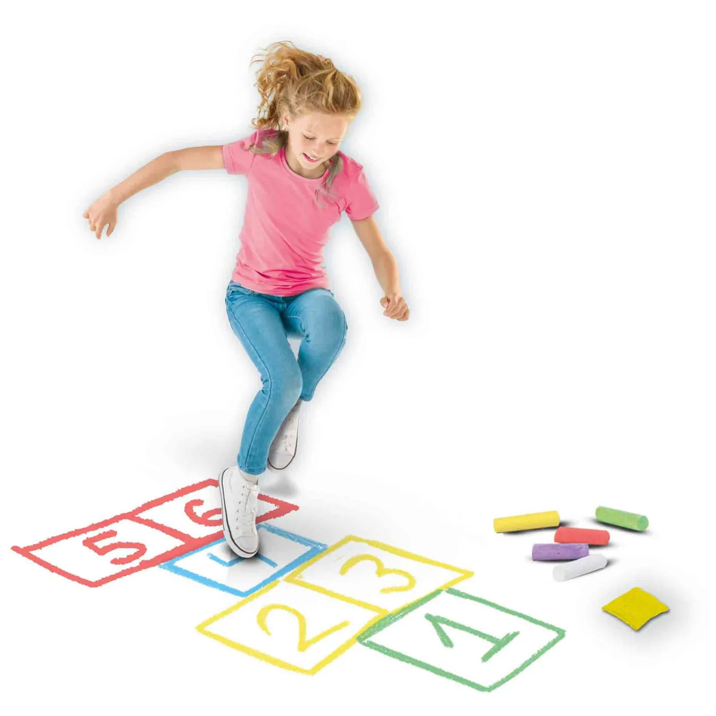 SES Stoepkrijt Spellen 5in1