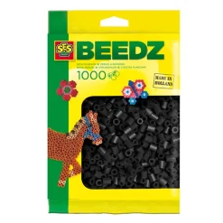 SES Strijkkralen - Zwart, 1000st.