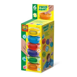 SES Vingerverf 6 Kleuren, 6x45ml