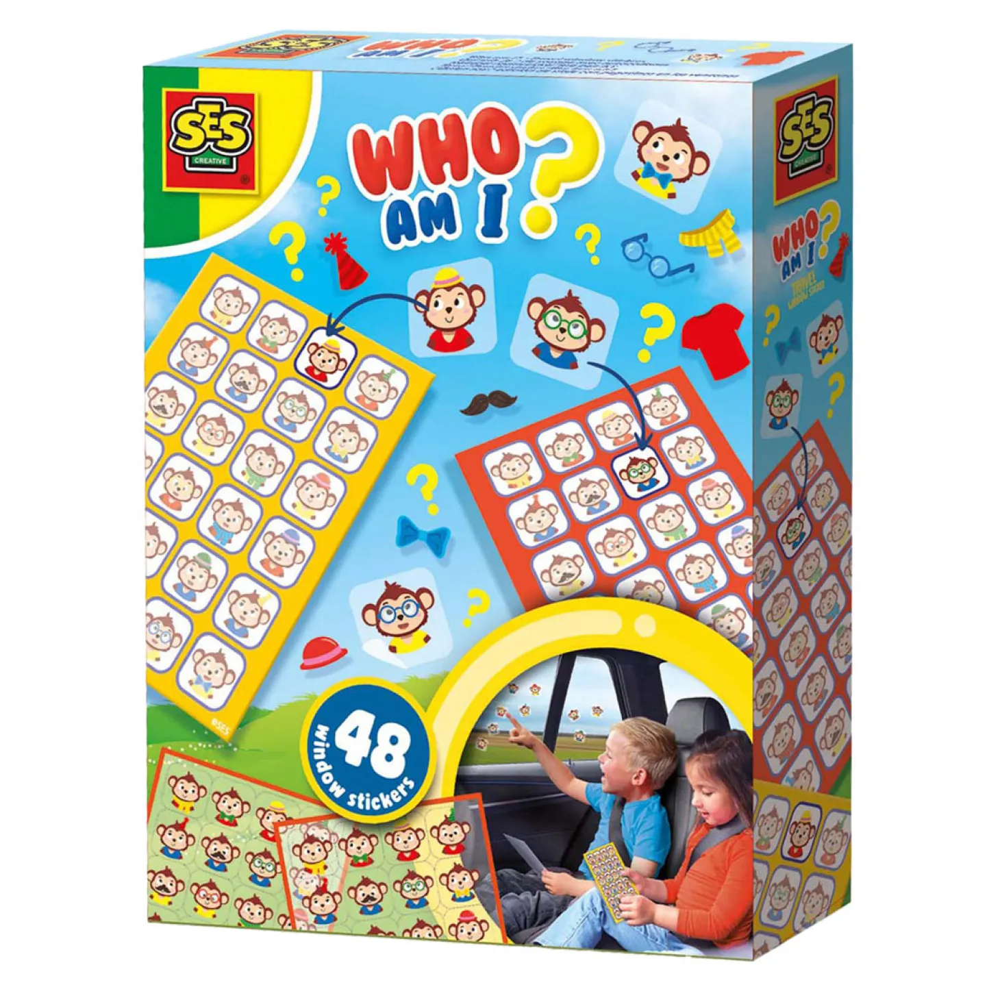 SES Wie ben ik? - Reisspel Raamsticker