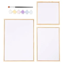 Set Gespannen Canvast met Verf en Kwast