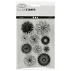 Silicone Stempels Bloemen, 1 Vel