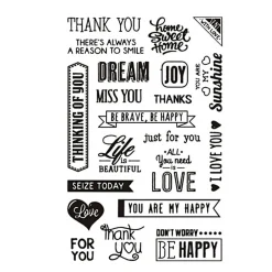 Silicone Stempels Engelse Tekst. 1 Vel