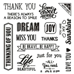 Silicone Stempels Engelse Tekst. 1 Vel