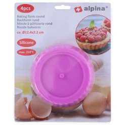 Siliconen Bakvorm Rond, 4st