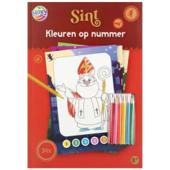 Sinterklaas Kleuren op Nummer met 6 Potloden