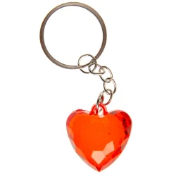 Sleutelhanger Hart Transparant