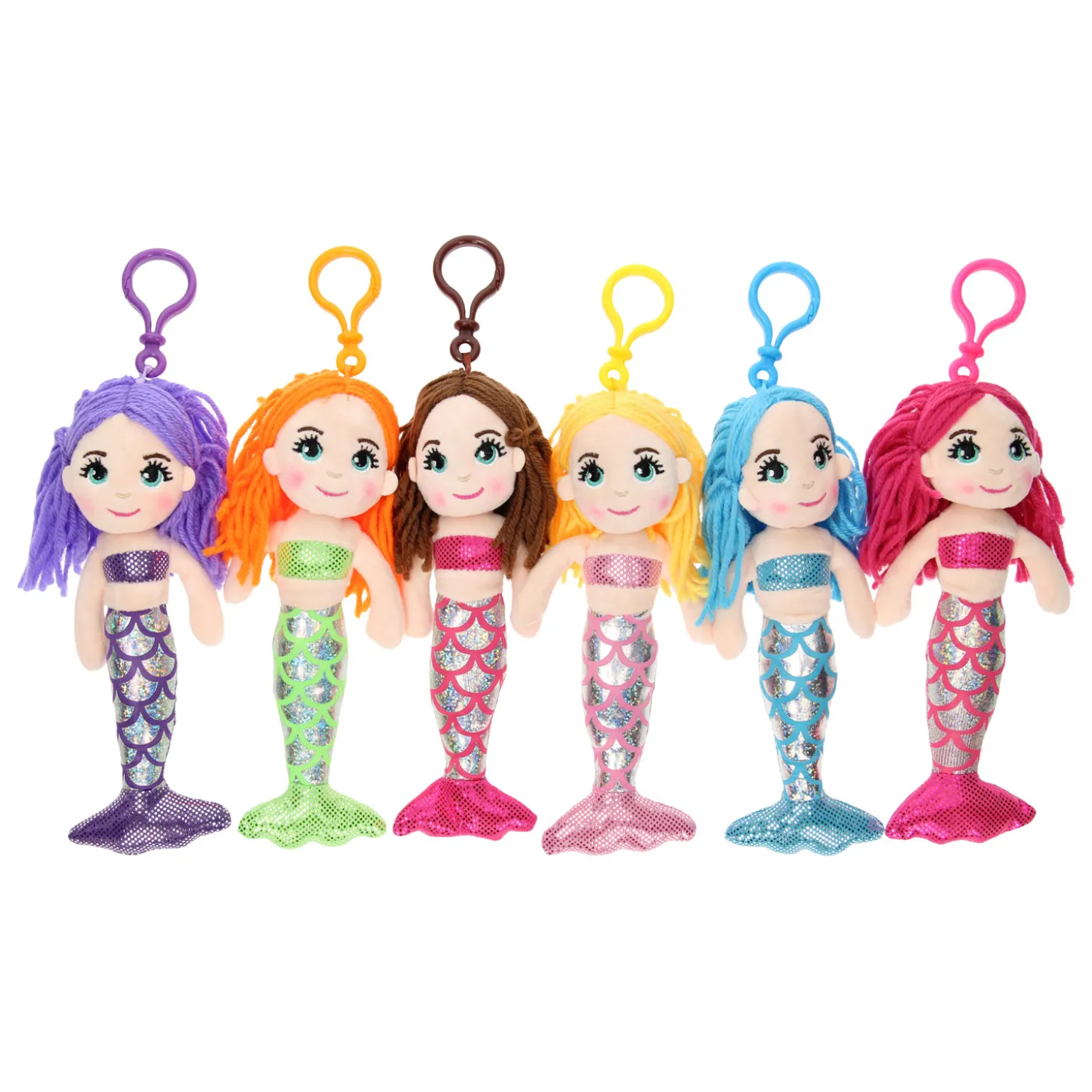 Sleutelhanger Lappenpopje Zeemeermin, 21cm