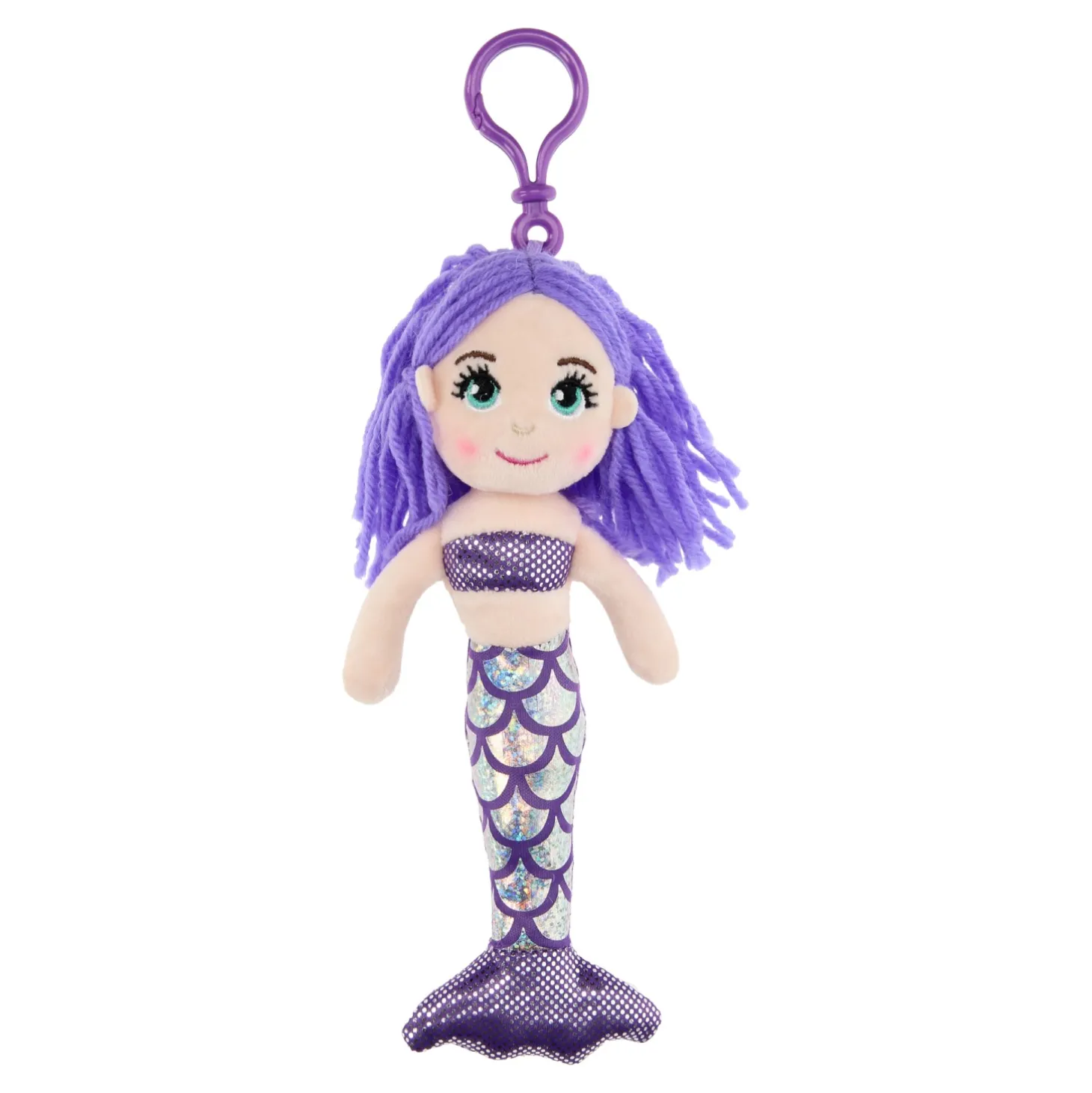 Sleutelhanger Lappenpopje Zeemeermin, 21cm