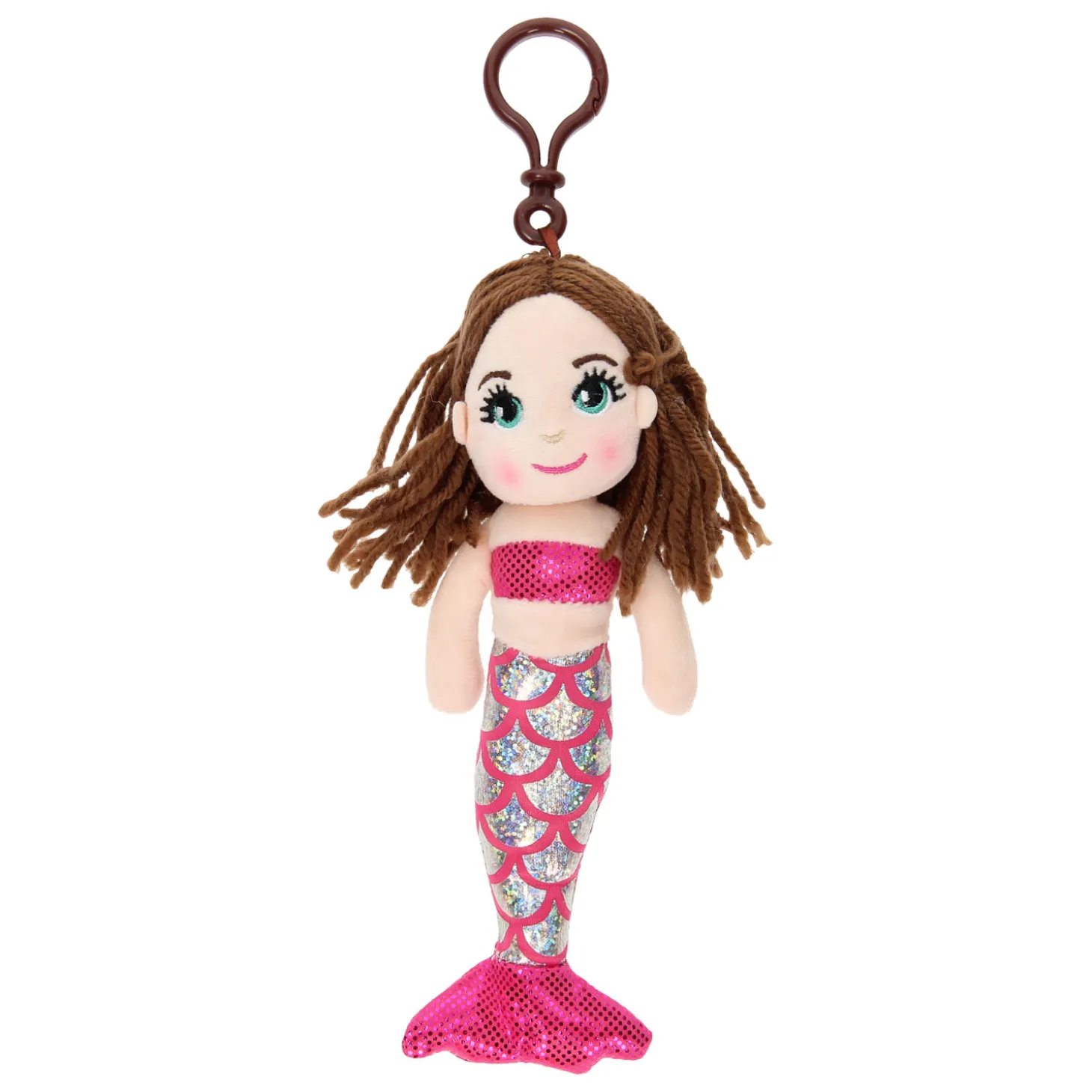 Sleutelhanger Lappenpopje Zeemeermin, 21cm