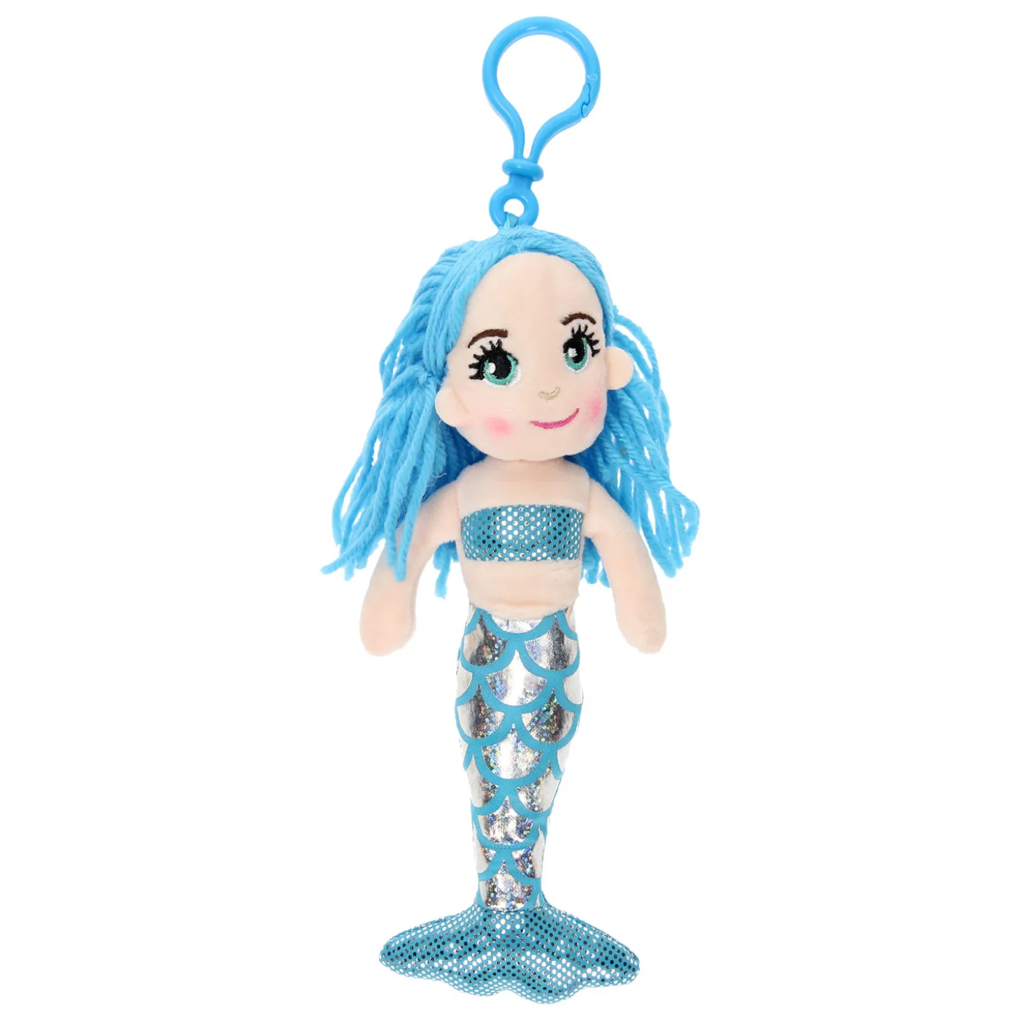Sleutelhanger Lappenpopje Zeemeermin, 21cm