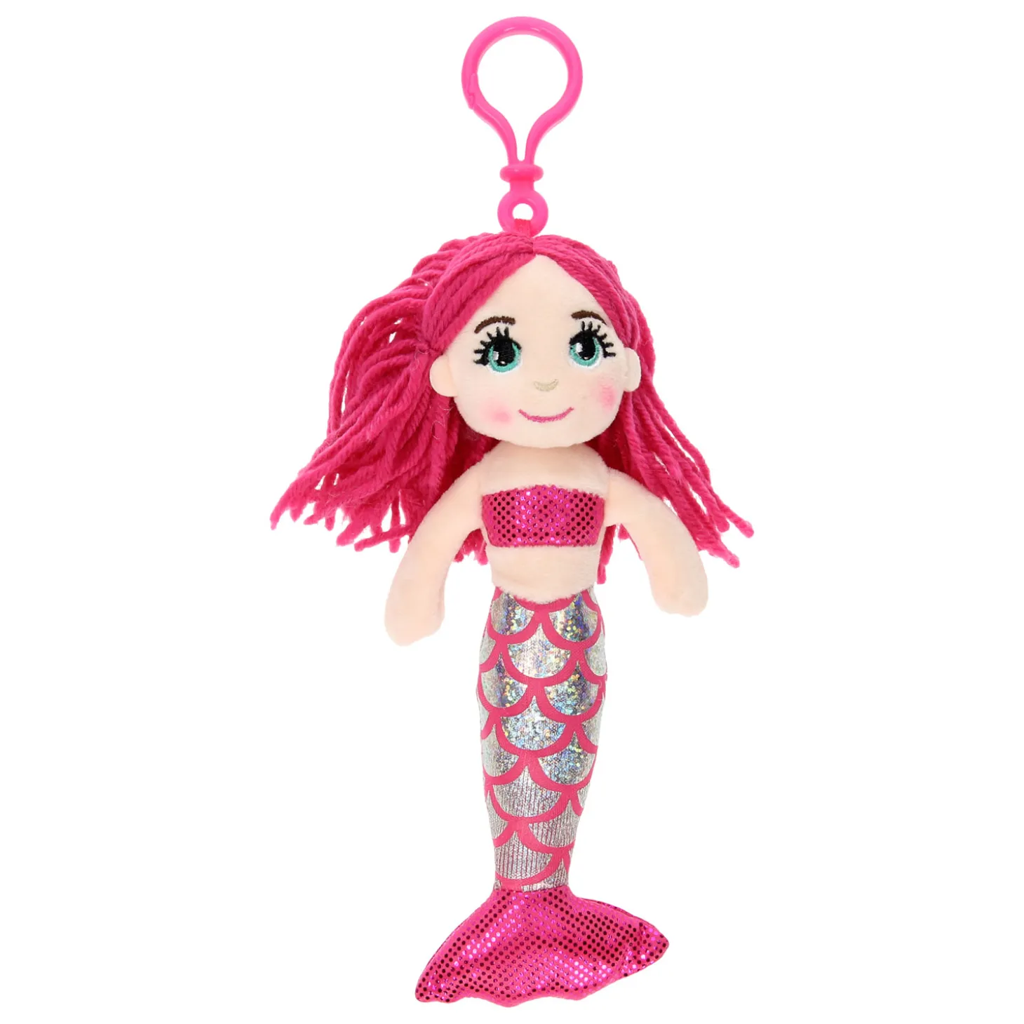 Sleutelhanger Lappenpopje Zeemeermin, 21cm