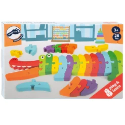 Small Foot - Houten ABC Krokodil Puzzel, 26dlg.