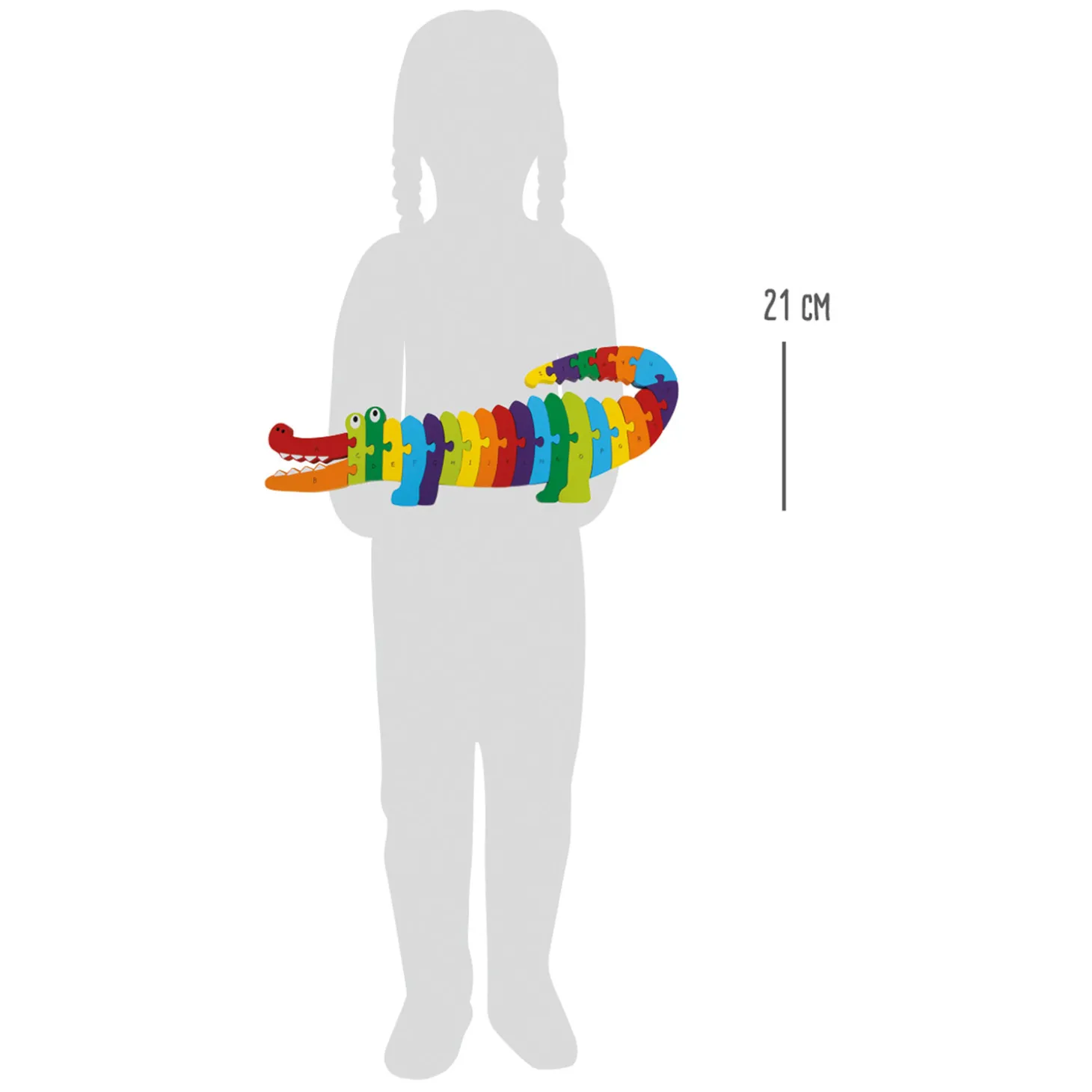 Small Foot - Houten ABC Krokodil Puzzel, 26dlg.