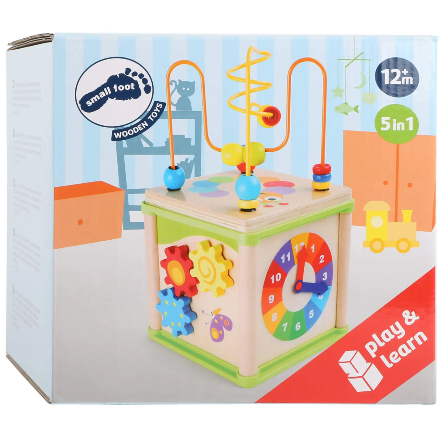 Small Foot - Houten Activiteiten Motoriek Spiraal 5in1