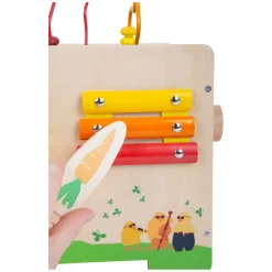Small Foot - Houten Activiteitenkubus en Motoriekspiraal Konijn