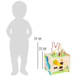 Small Foot - Houten Activiteitenkubus en Motoriekspiraal Konijn