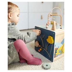 Small Foot - Houten Activiteitenkubus met Motoriekspiraal Zeekust