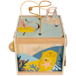 Small Foot - Houten Activiteitenkubus met Motoriekspiraal Zeekust