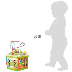 Small Foot - Houten Activitetenkubus met Motoriekspiraal Safari