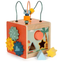 Small Foot - Houten Activiteitenkubus Motoriekspiraal Dino