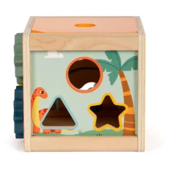 Small Foot - Houten Activiteitenkubus Motoriekspiraal Dino