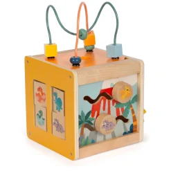Small Foot - Houten Activiteitenkubus Motoriekspiraal Dino