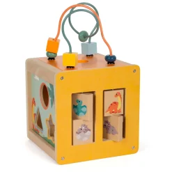Small Foot - Houten Activiteitenkubus Motoriekspiraal Dino