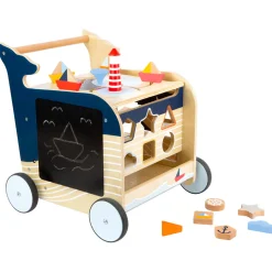 Small Foot  -  Houten Activiteiten Loopwagen Walvis