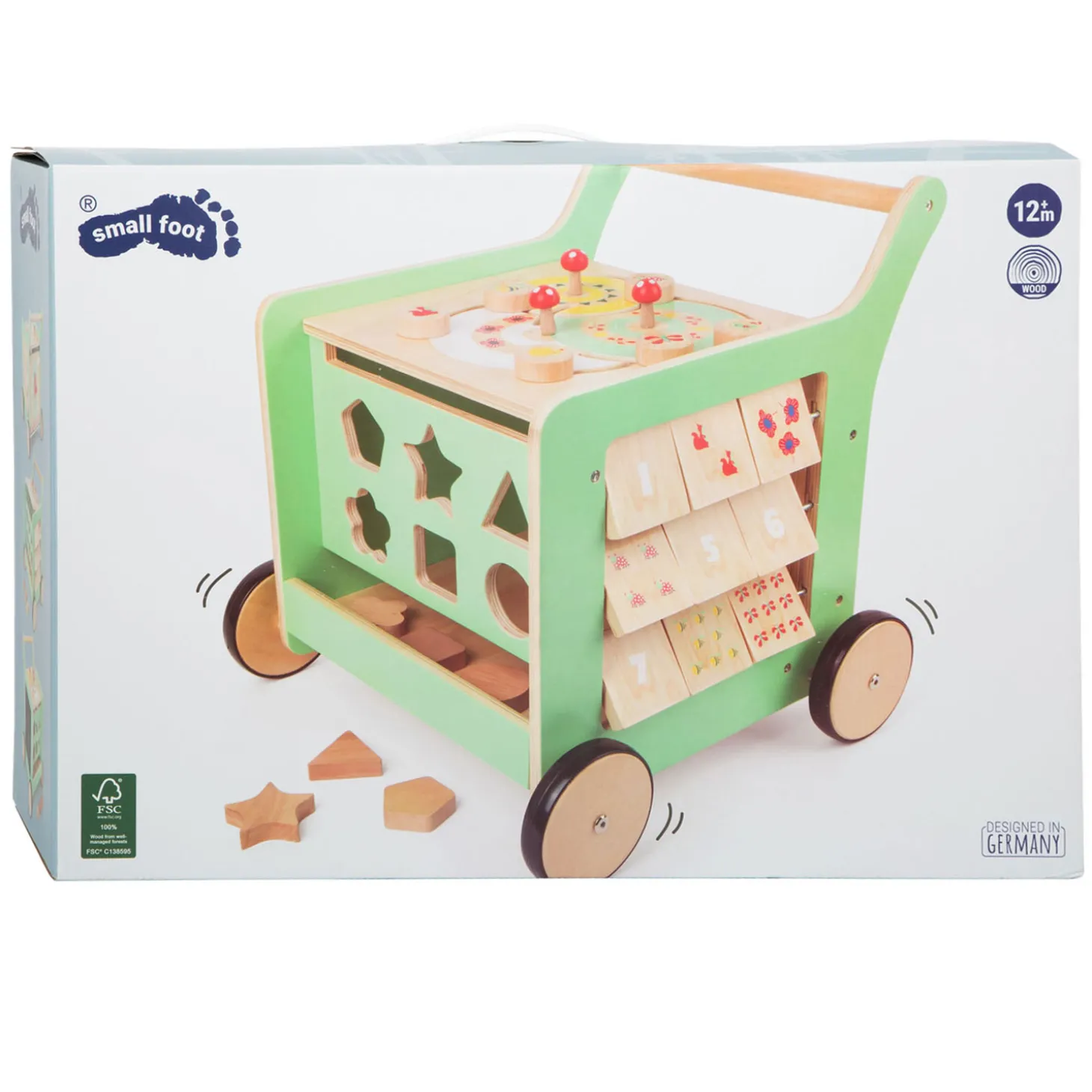 Small Foot - Houten Baby Walker Loopwagen Activiteitencentrum