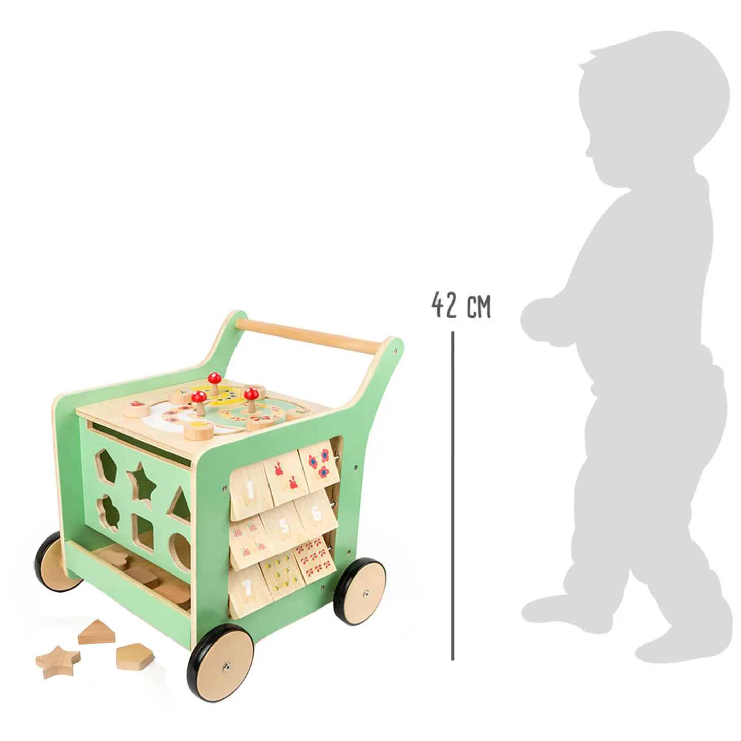 Small Foot - Houten Baby Walker Loopwagen Activiteitencentrum