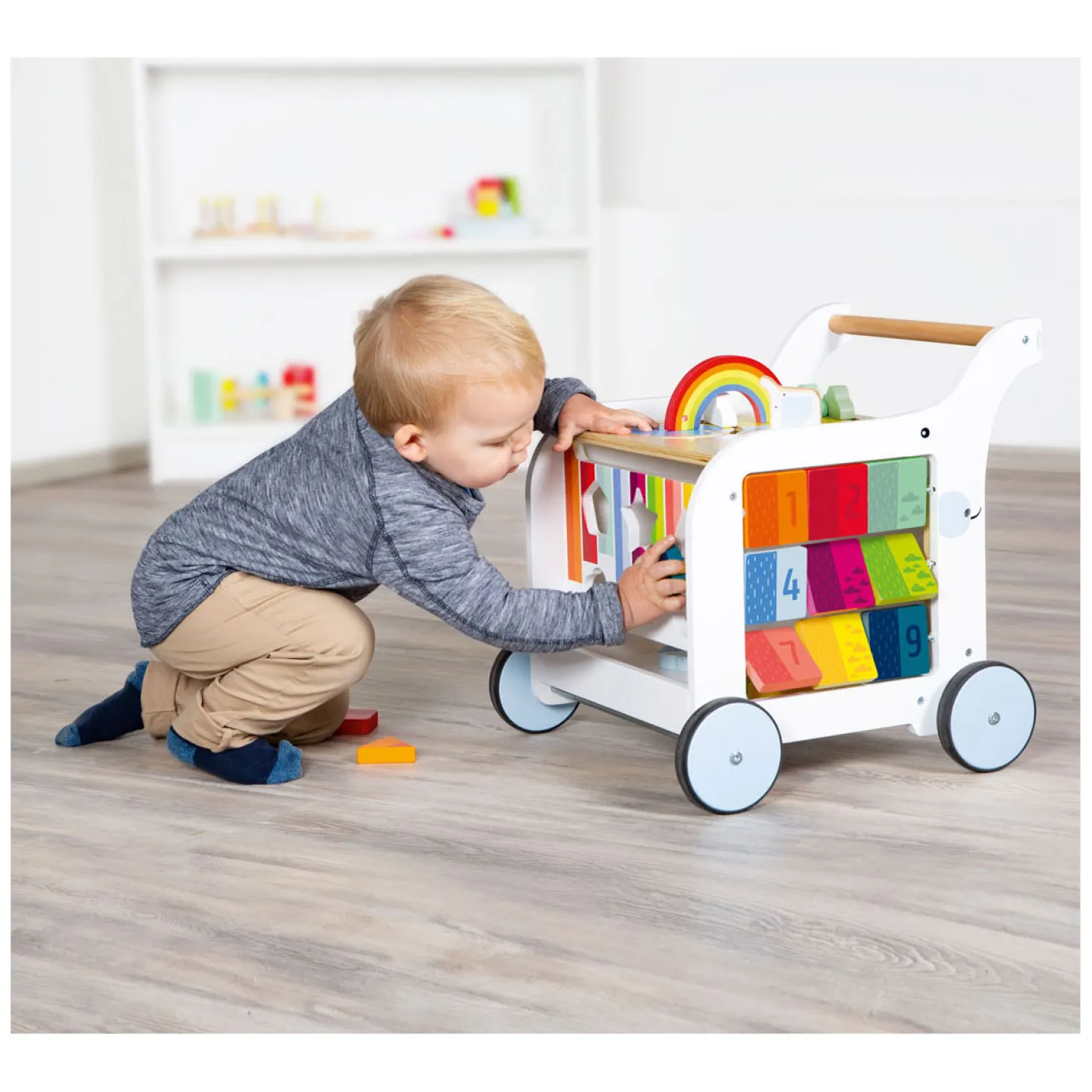 Small Foot - Houten Baby Walker Loopwagen Bloemen