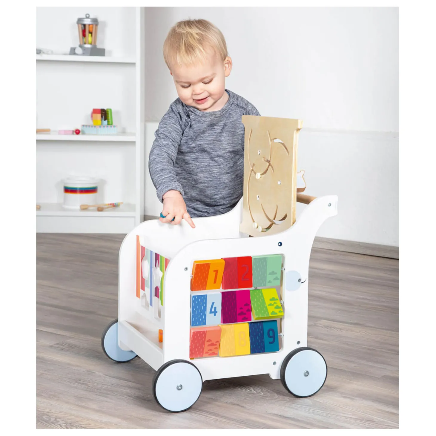 Small Foot - Houten Baby Walker Loopwagen Bloemen