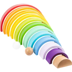 Small Foot  -  Houten Bouwblokken Regenboog XL, 14dlg.