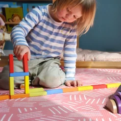 Small Foot  -  Houten Bouwblokken Regenboog XL, 14dlg.