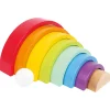 Small Foot  -  Houten Bouwblokken Regenboog, 9dlg.