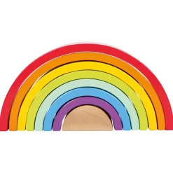 Small Foot  -  Houten Bouwblokken Regenboog, 9dlg.