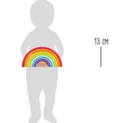 Small Foot  -  Houten Bouwblokken Regenboog, 9dlg.