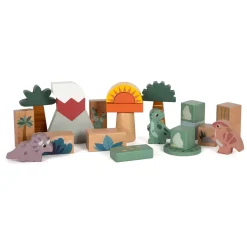 Small Foot - Houten Bouwblokken Dino, 50dlg.