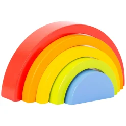 Small Foot - Houten Bouwblokken Regenboog, 5dlg.