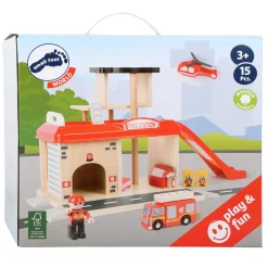 Small Foot - Houten Brandweerkazerne met Accessoires, 15dlg.