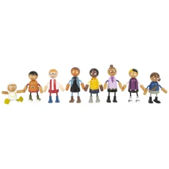 Small Foot - Houten Buigzame Poppenfamilie met Baby, 8st.