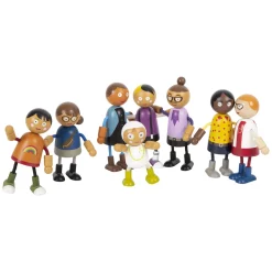 Small Foot - Houten Buigzame Poppenfamilie met Baby, 8st.